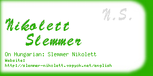 nikolett slemmer business card